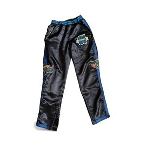 Men Headgear Classics Nostalgia Co Black Satin Space Jam Track Pants Size Large